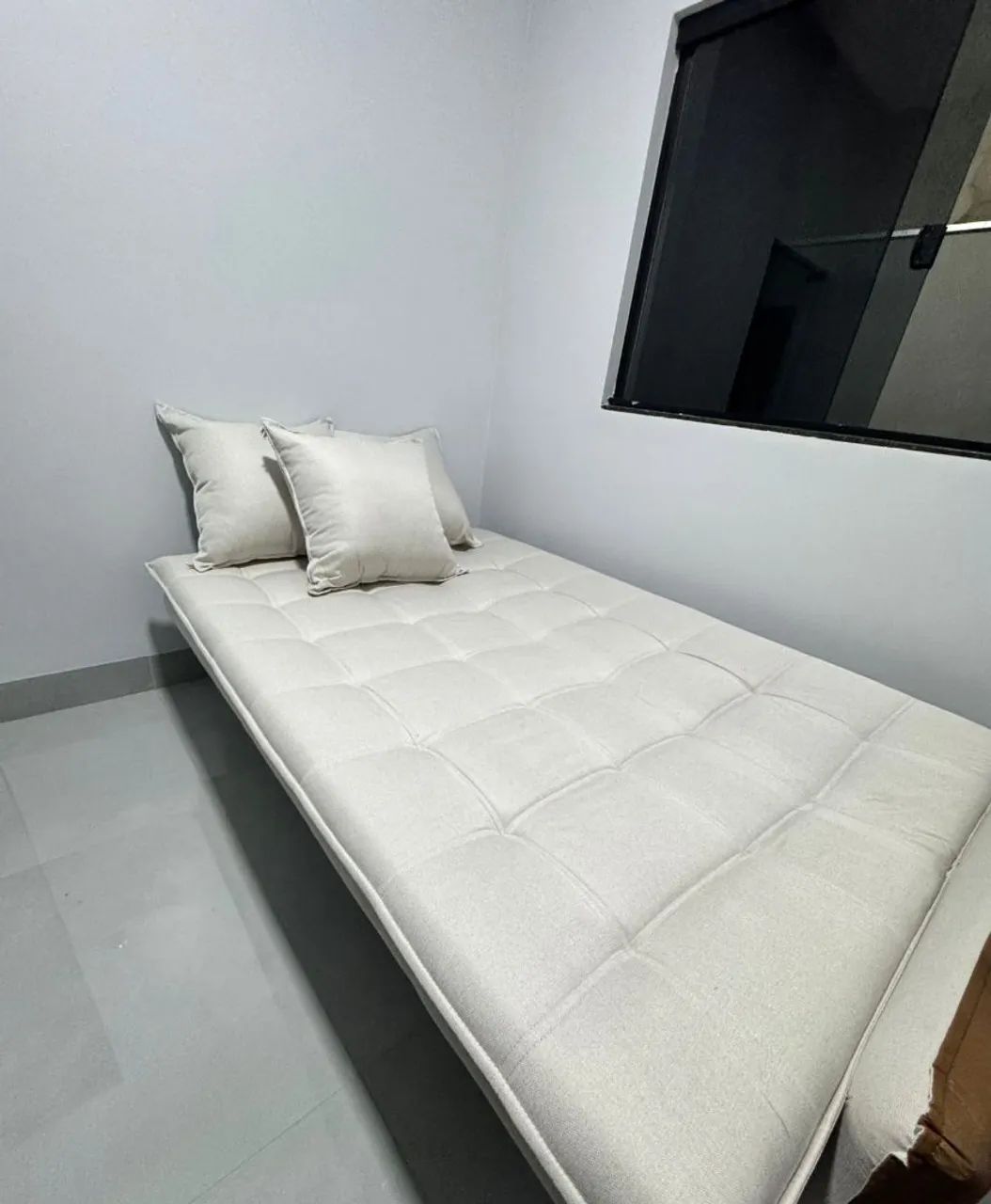 Sofá cama linho offwhite  - Foto 2