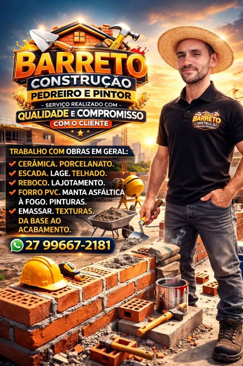 Pedreiro e pintor 
