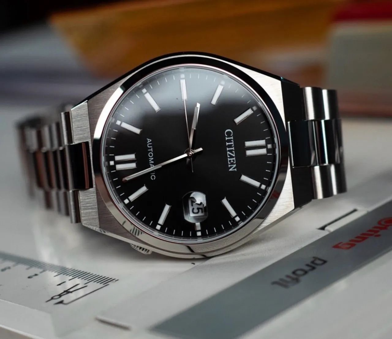 Relógio Citizen Tsuyosa Automático Preto Novo - Foto 4