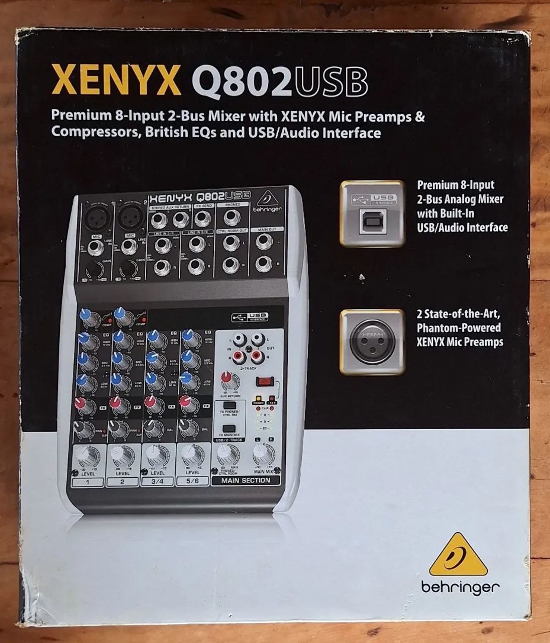 Mesa de Som Behringer Xenyx 802 USB - Seminova! - Instrumentos