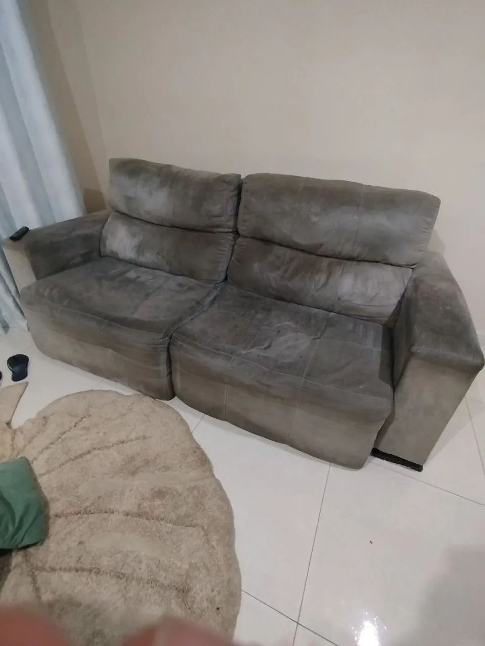 Sofá retratil e reclinável usado DOAÇÃO  - Foto 2