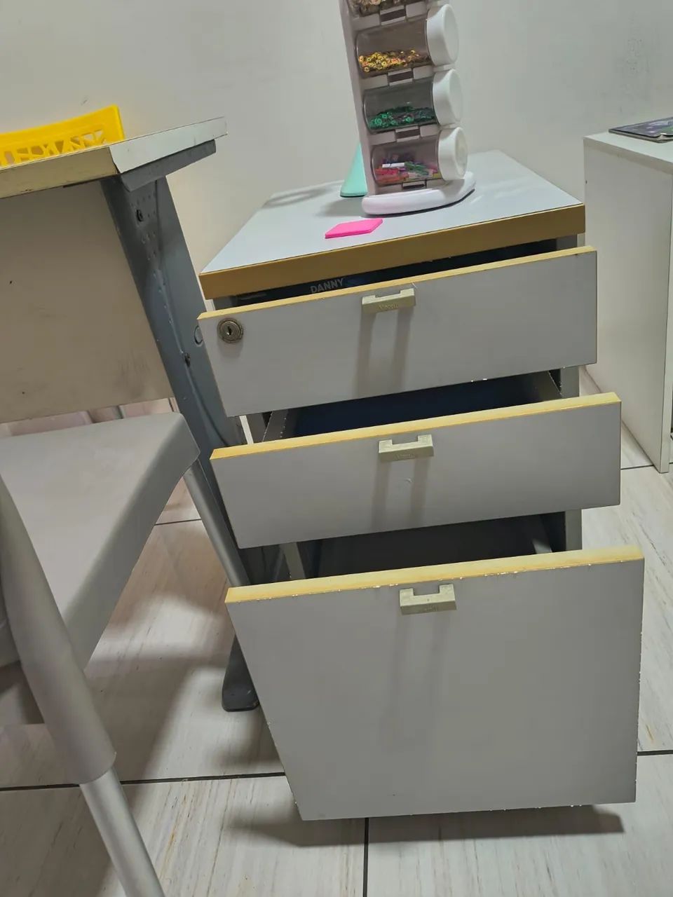 Gaveteiro multifuncional,3 gavetas em MDF - Foto 2
