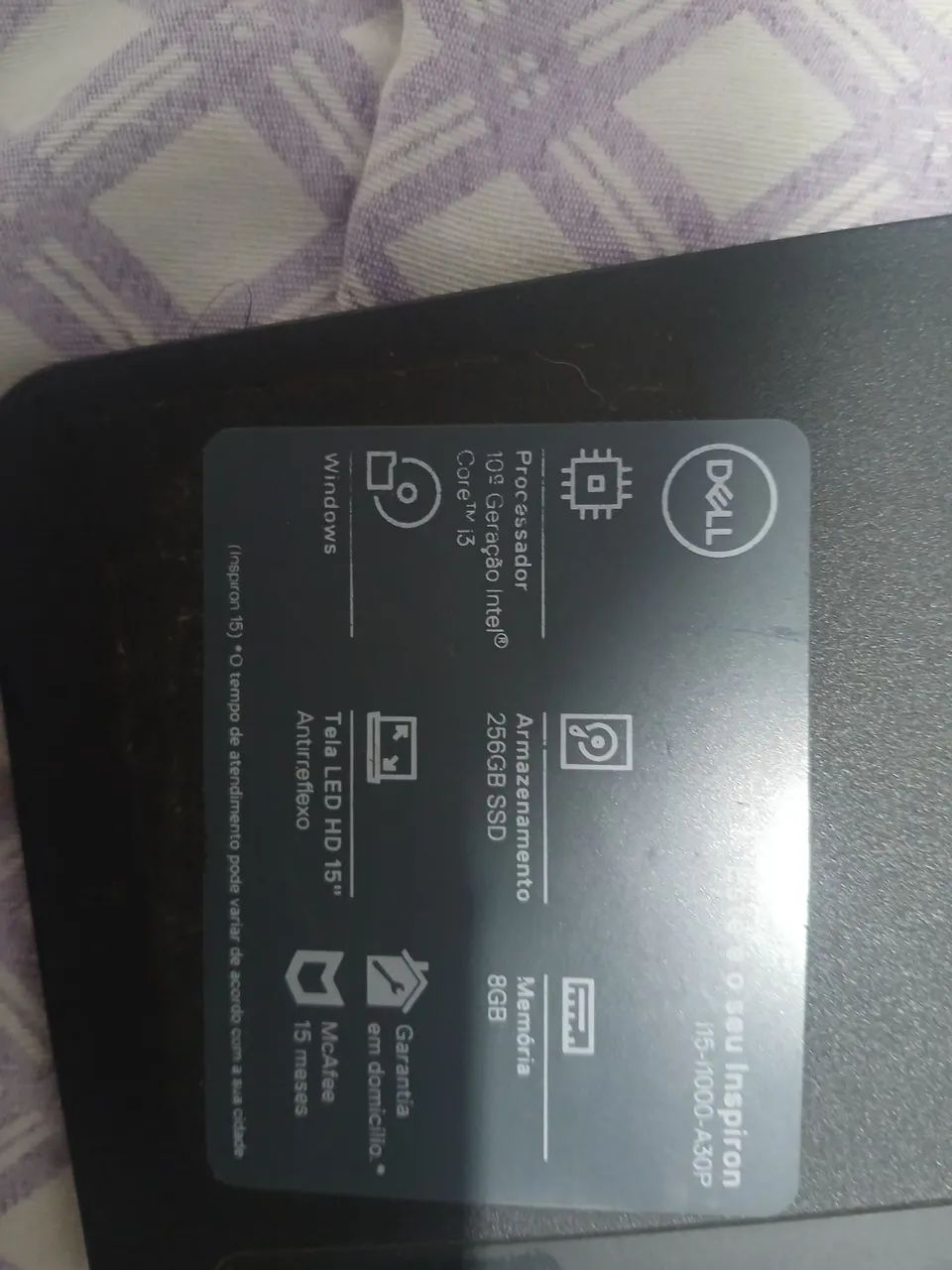 Vendo notbook Dell Core i3 256GB 8GB RRS - Foto 3