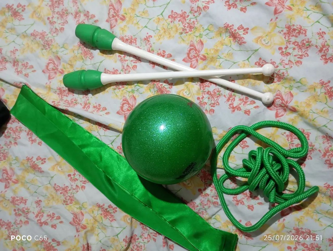 Kit de ginástica rítmica, em excelente estado 