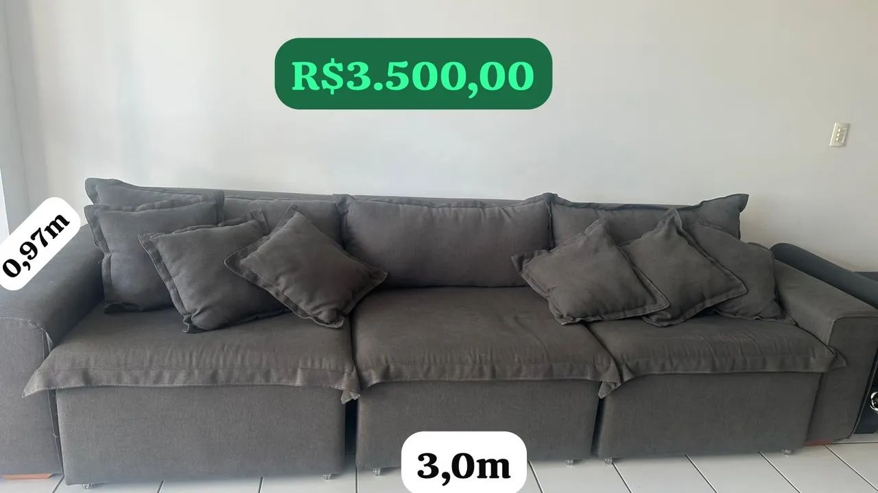 Sofá retrátil 4 lugares