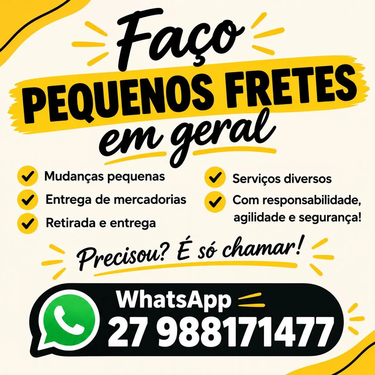 Faço pequenos fretes 