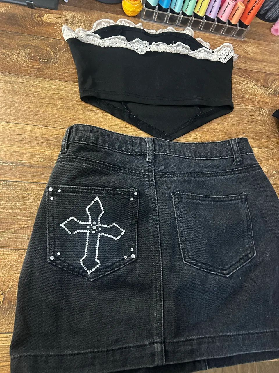 Lote roupas pretas p - Foto 3