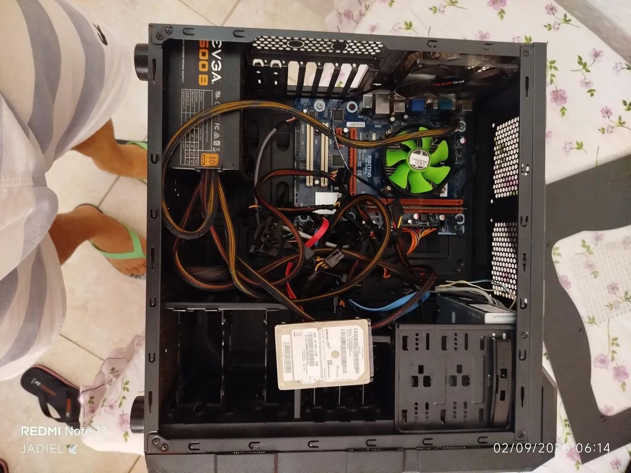 CPU, processador i3,fonte 600w, memória ddr3 4gb e placa mãe com defeito  - Foto 5