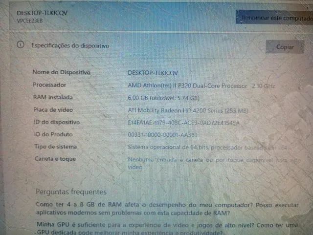 notebook 6gb de ram, hd 500 - Foto 4