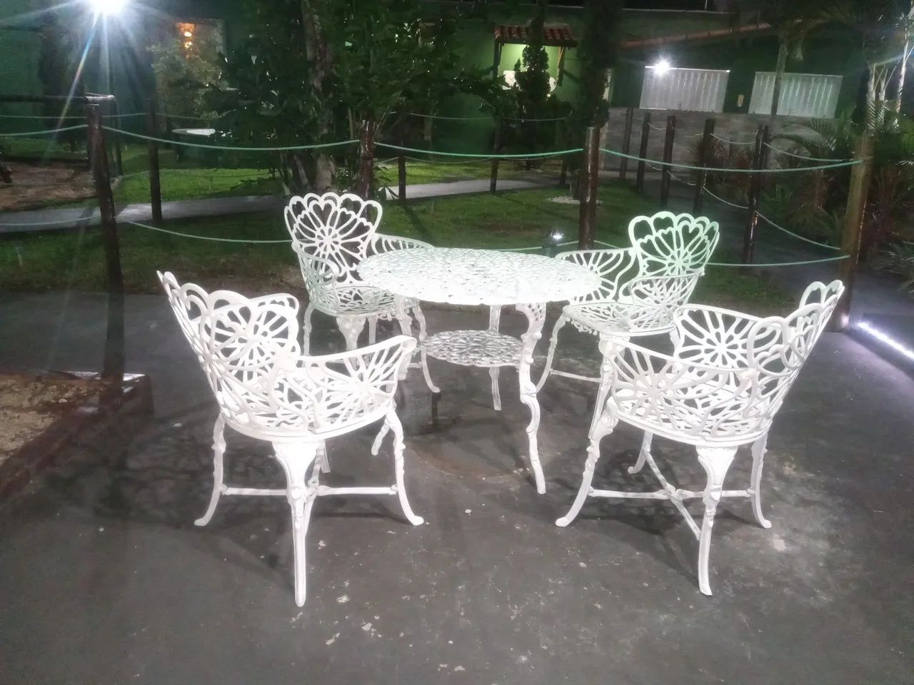 Conjunto de cadeira de alumínio fundido