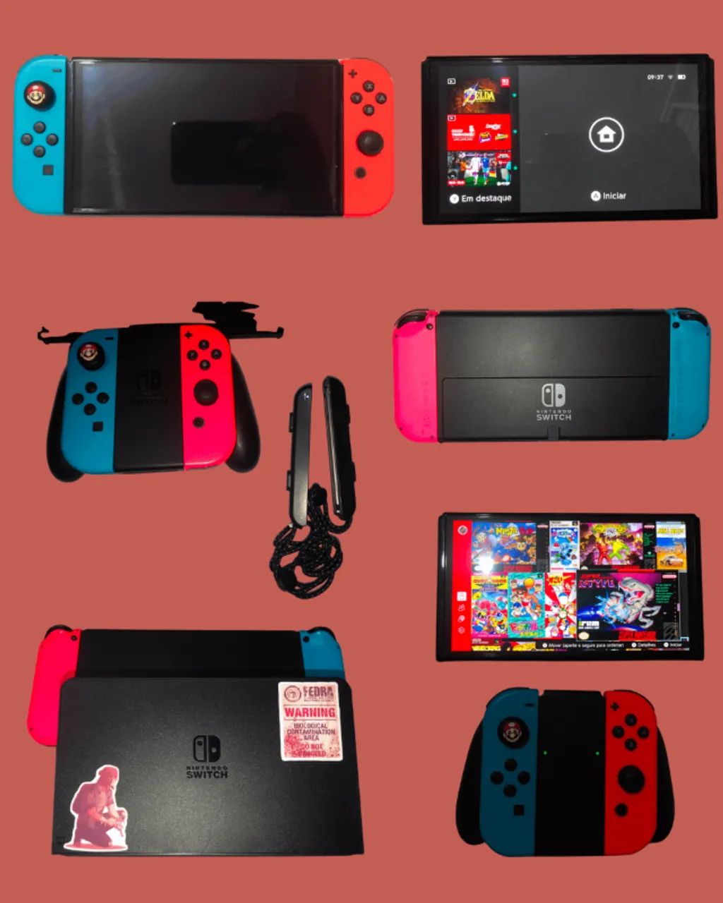 nintendo switch oled 64gb bloqueado original