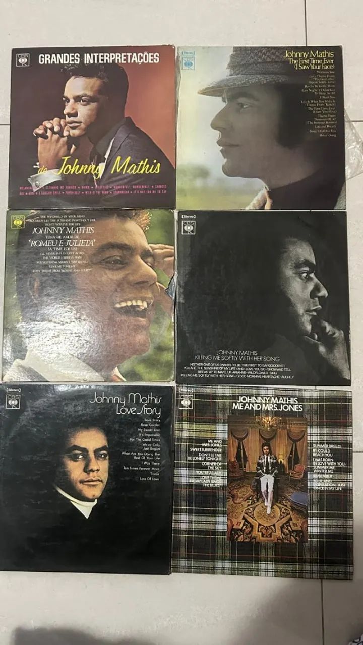 Lote de 11 discos - Johnny Mathis Cantor americano - Foto 2
