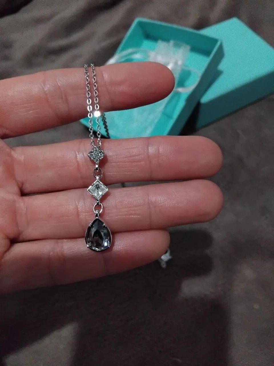 Colar swarovski original Eveline 