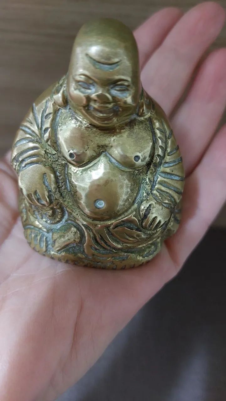 Estatueta de Buda em bronze maciço  - Foto 2