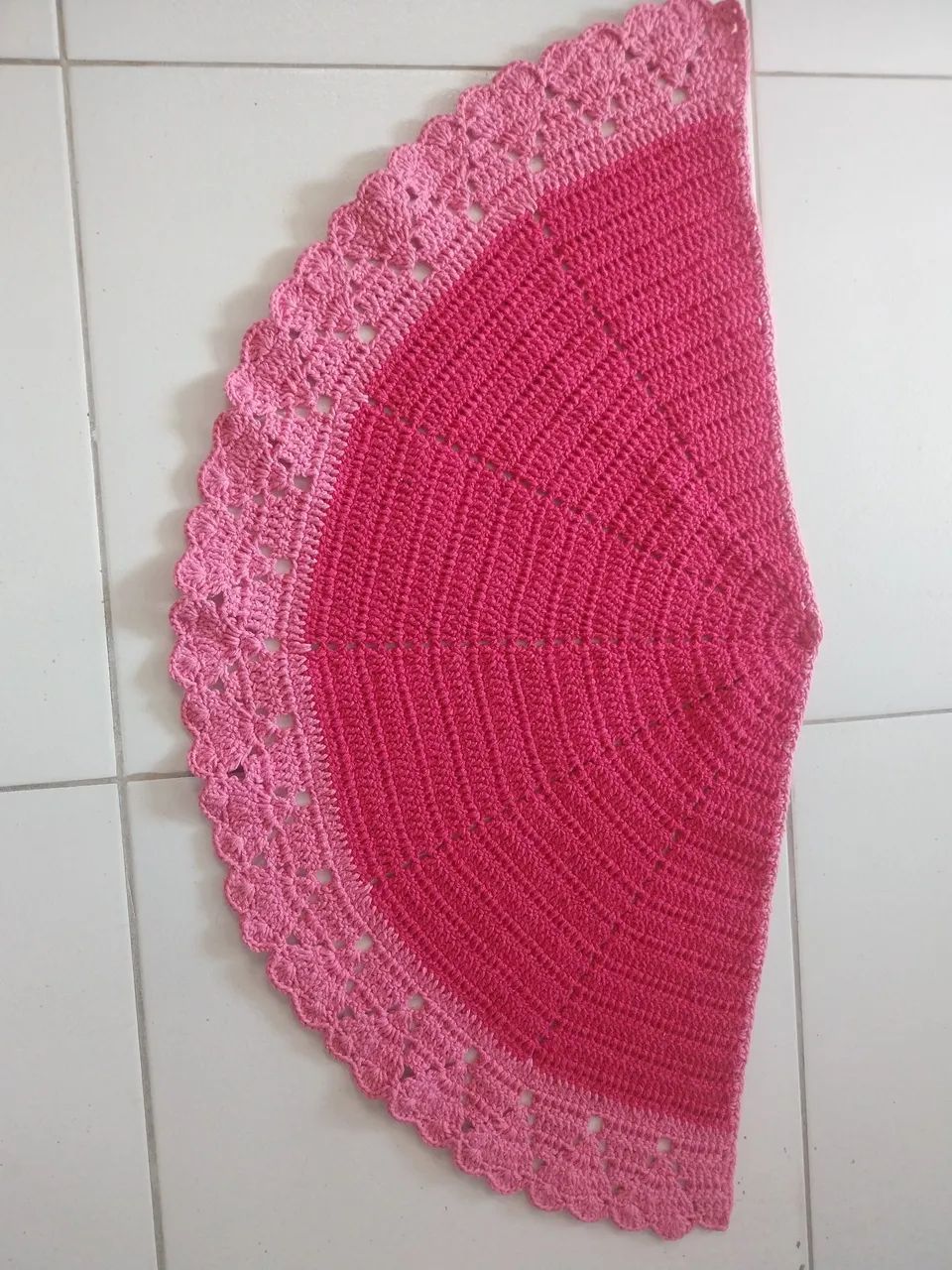 Tapete de crochê Rosa 