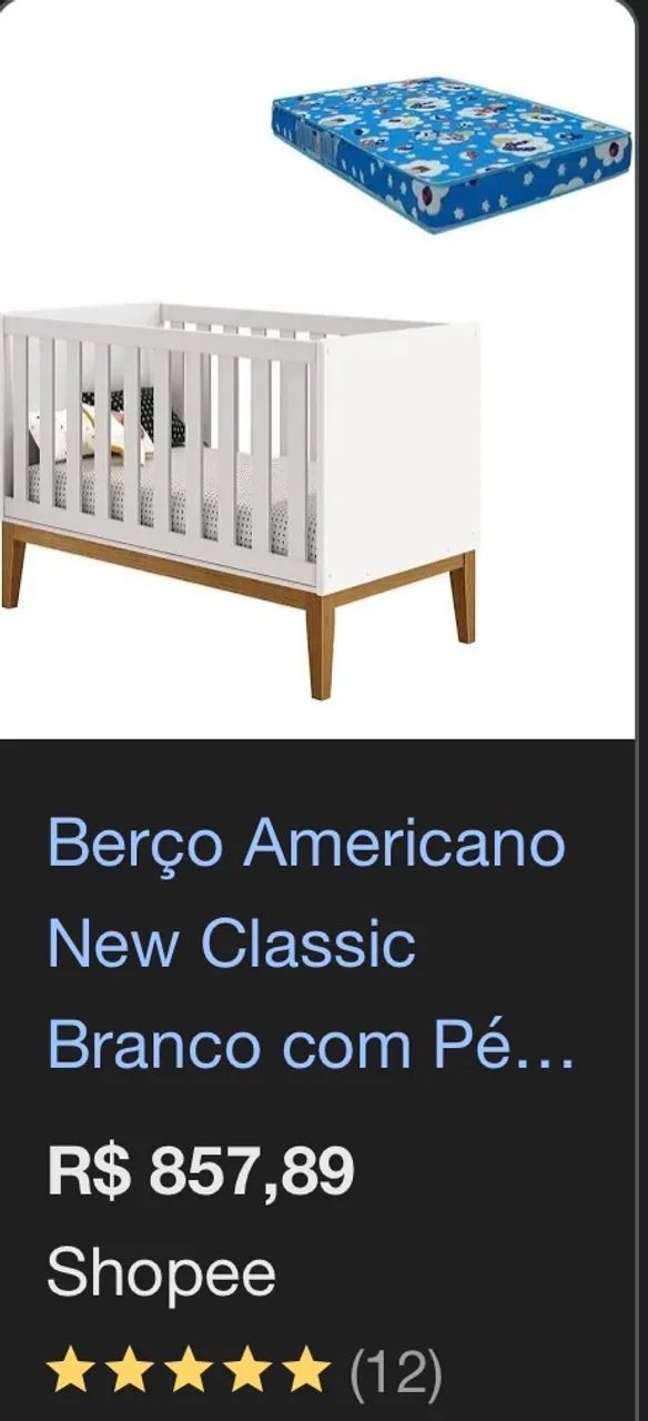 Berço Americano que vira cama  - Foto 3