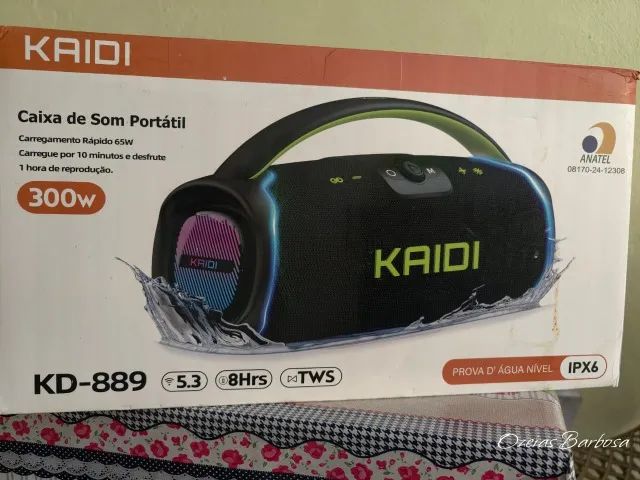 Caixa De Som Portatil Bluetooth Kaidi Kd-889 300Watts  - Foto 5
