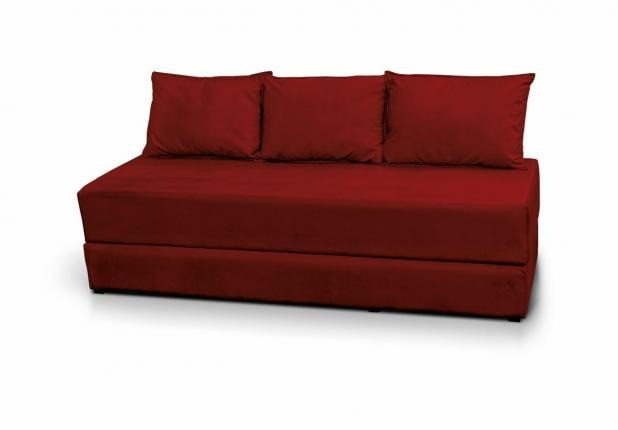 Sofá Cama. Cores: Marrom, Preto, Vermelho e Cinza - Foto 3