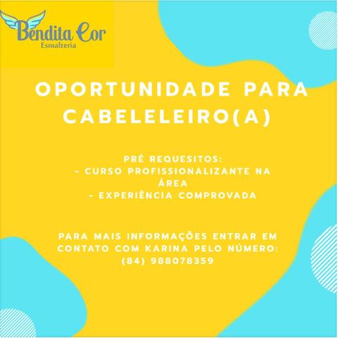 Oportunidade cabeleleiro