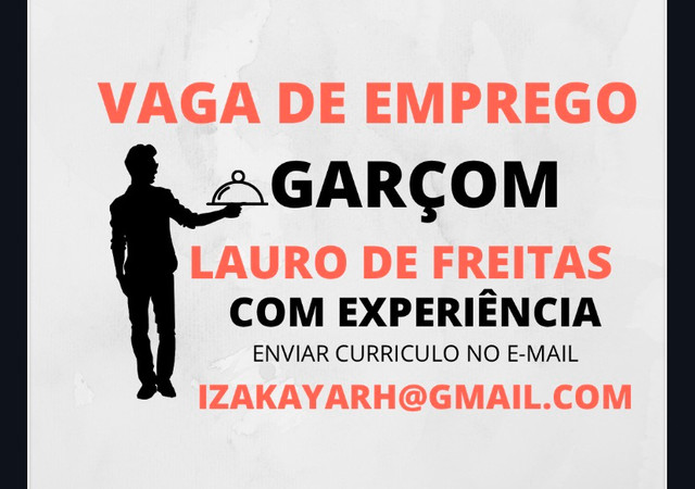 Vaga emprego GARÇOM