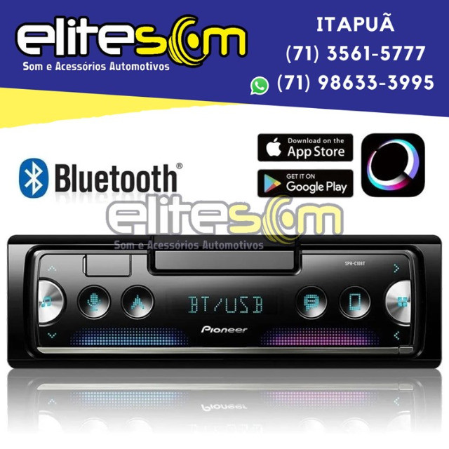 Aparelho Pioneer Sph-c10bt Smartphone Bluetooth Smart Sync instalado na Elite Som - Foto 7