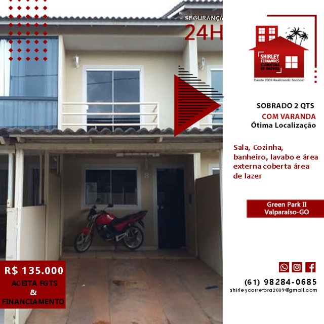 Sobrado 2 Qts Green Park II - Entrada a partir de 4 MIL c/ renda a partir de 4 MIL