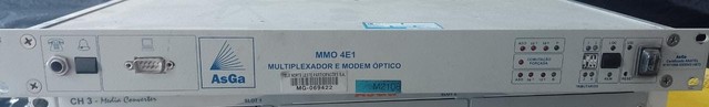 Modem Óptico Asga Mmo 4e1 Ad Fiber Multiplexe