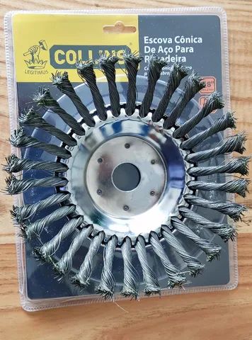 Escova Cônica de Aço Collins para Roçadeira 8"  - Foto 3