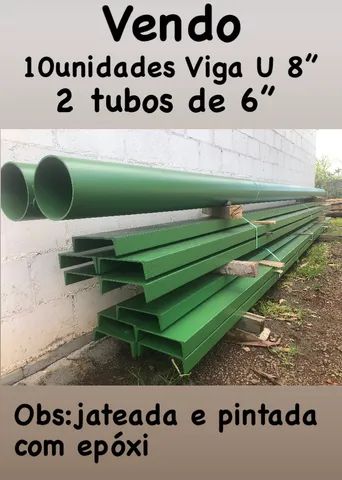 Estrutura vigas U e tubos 