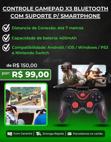 Controle X3 Sem Fio Joystick Android Ios Ps3 Pc-tv Wireless