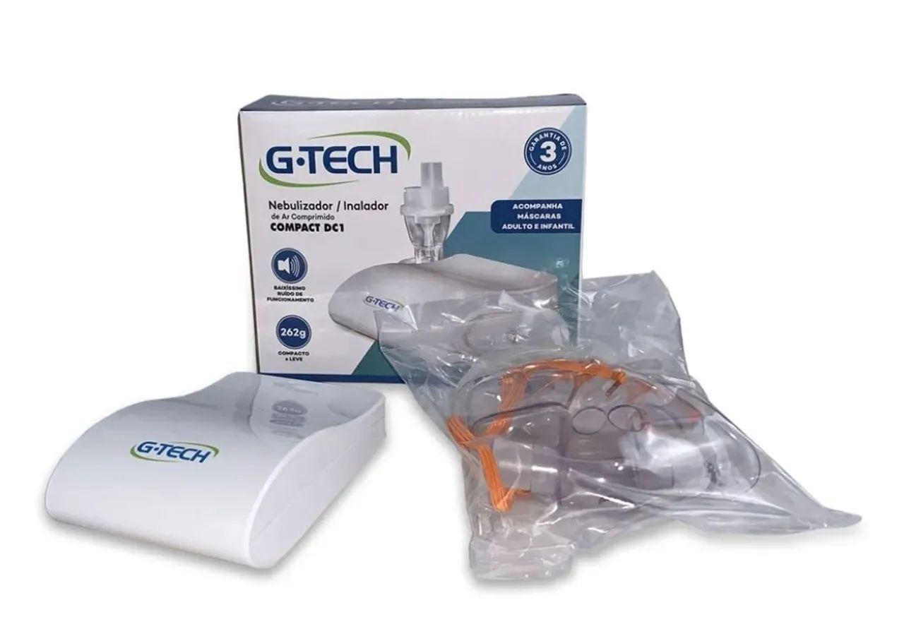 Inalador De Ar Comprimido Compact DC1 G-Tech - Novo Lacrado 