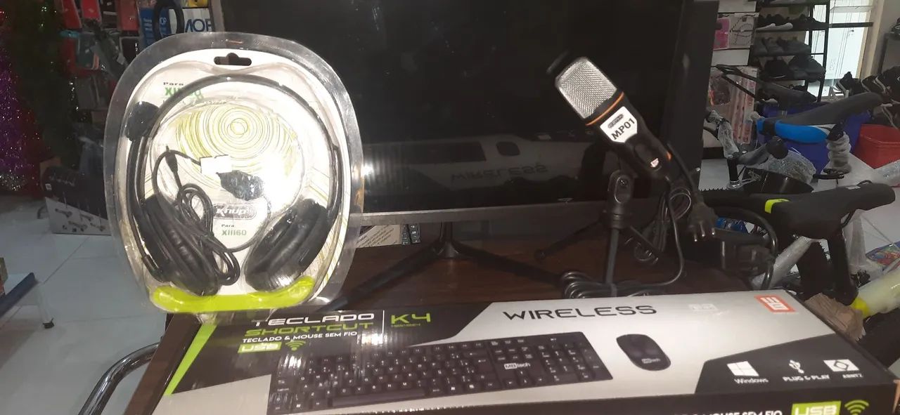 Kit Gamer Completo com Teclado, Mouse, Headset e Microfone pc