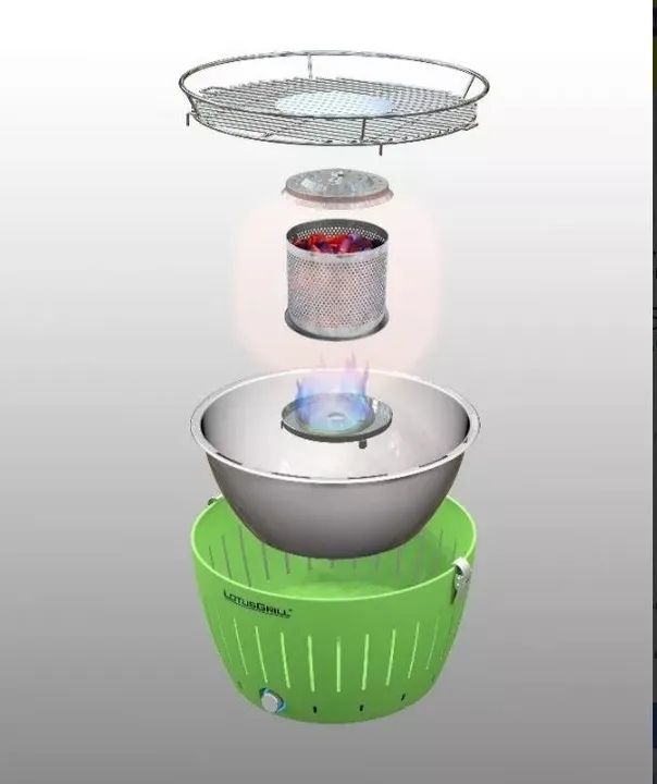 LottusGrill Churrasqueira de mesa a carvão que não faz fumaça