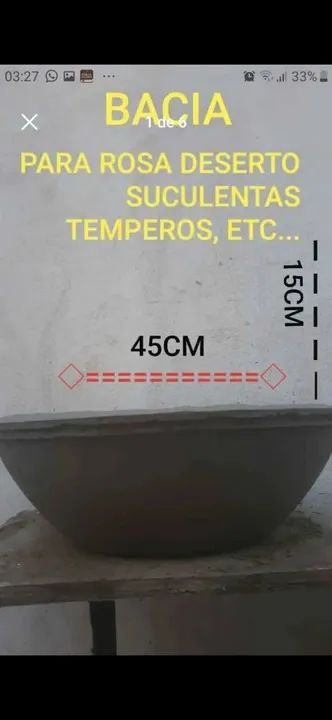 Bacia grande 45CMX15CM RETIRAR RIBEIRÃO PRETO só $30 DINHEIRO *NÃO PIX  - Foto 4