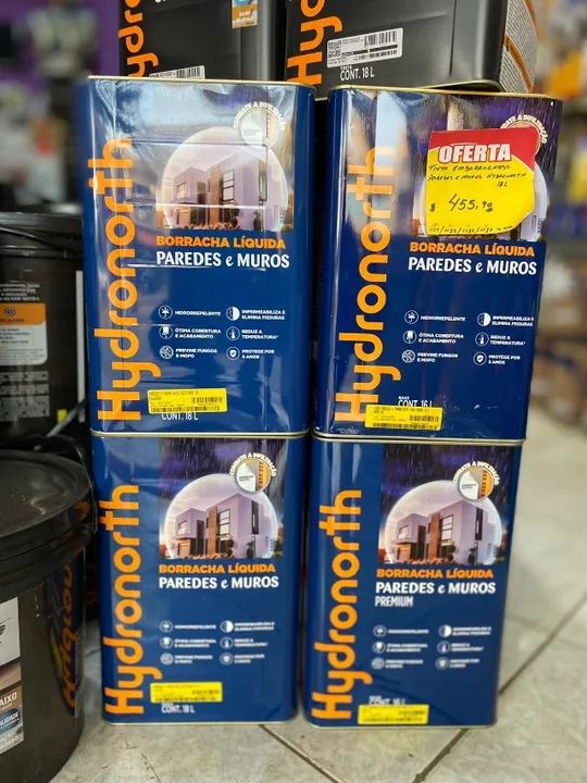 Tinta Paredes e Muros Semi Acetinado 18L HYDRONORTH