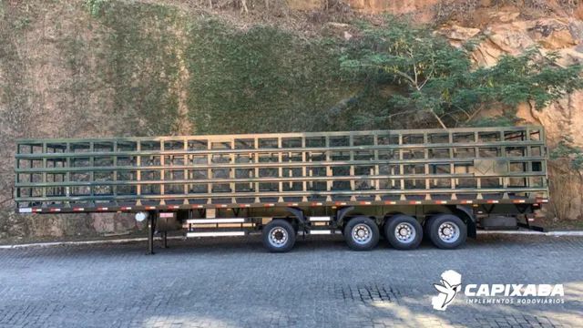 Carreta 4 eixo gaiola transporte de gás 1376 botijão P13