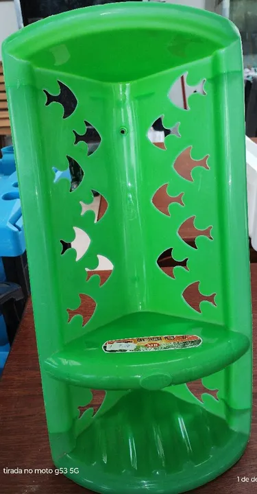 NUNCA USADO Porta Shampoo/Saboneteira de Canto para Banheiro em Plástico Verde