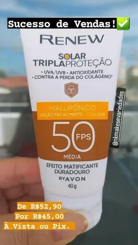 Avon - Renew Solar Loção Facial Matte