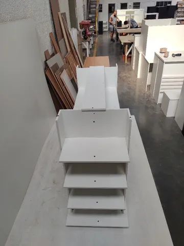 bancada central de loja modelo gondola especial branca