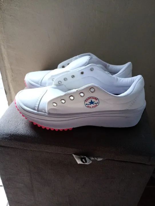 Tênis Converse All Star Platform Branco - Foto 2