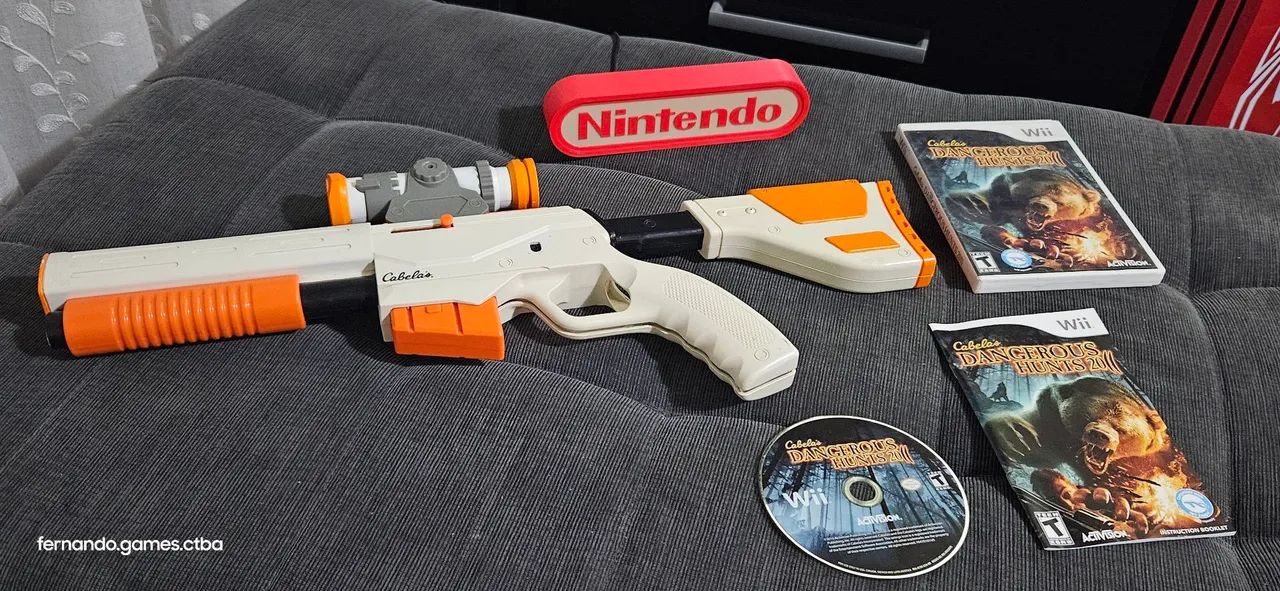 Rifle de Brinquedo Cabela's Dangerous Hunts 2011 para Wii