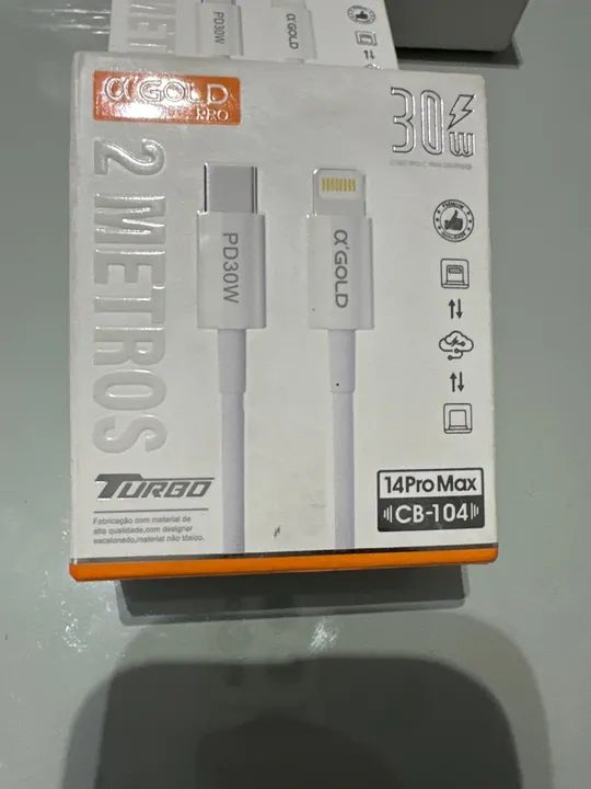 Cabo USB-C para iPhone 2 Metros 30W PD Turbo - OGOLD