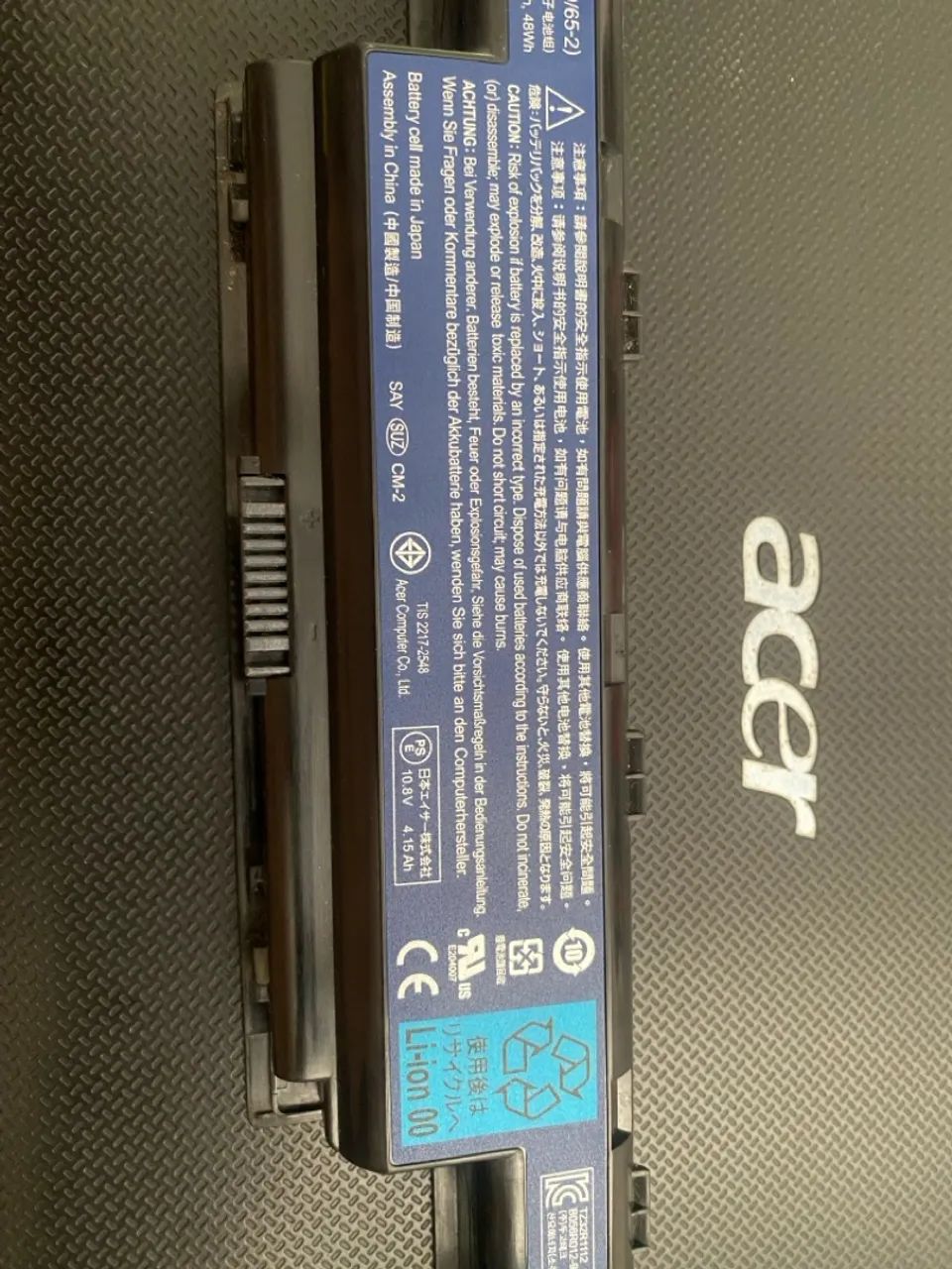 Bateria De Notebook Acer 4252 5741 4771 4551 5552 Preta - Foto 2