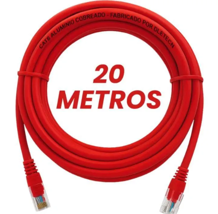 Cabo de Rede CAT6 20 Metros - Alta Qualidade