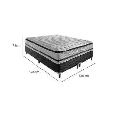 Base Box Bipartida Universal com Colchão Blue Queen Paropas - Foto 4