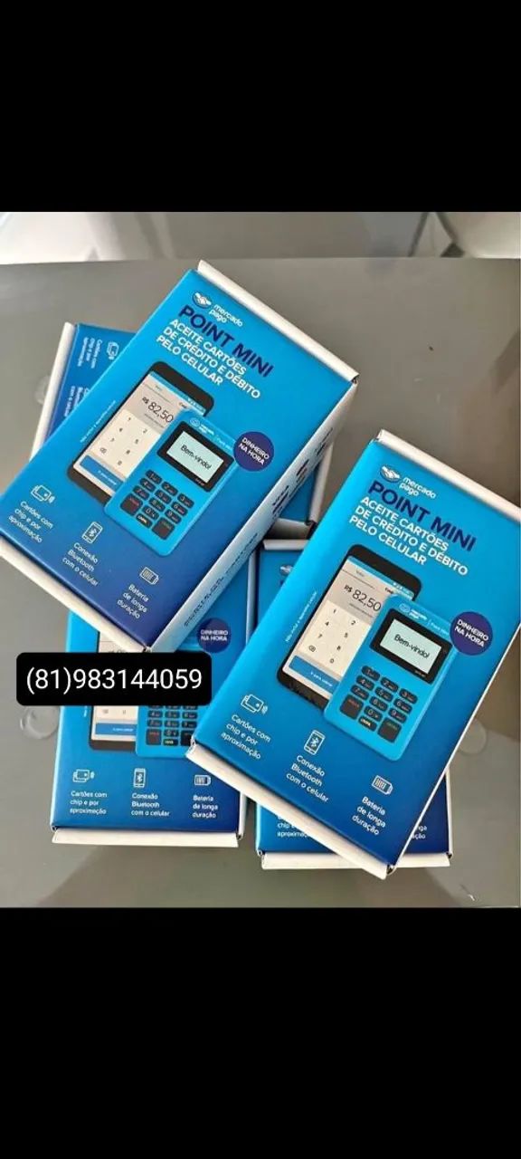 Máquina de cartão Point Mini Mercado Pago - Nova