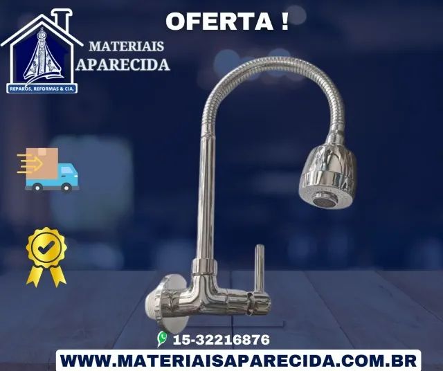 Torneira Gourmet Cozinha C34 Metal 1/4v Parede -nova