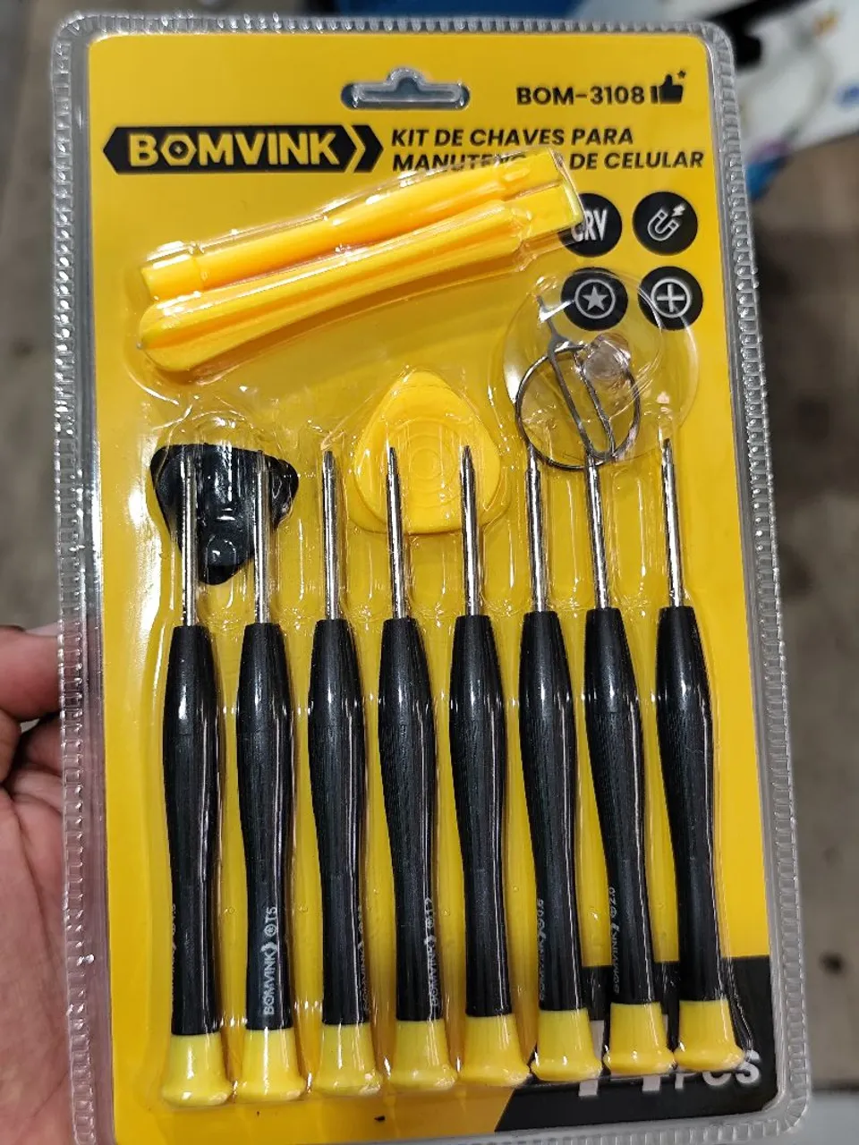 Kit de Chaves para Manutenção de Celular - 8 Peças