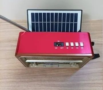 Radio Solar Fm Am Retro Caixa De Som Mp3 Bluetooth 5W Rms - Foto 2