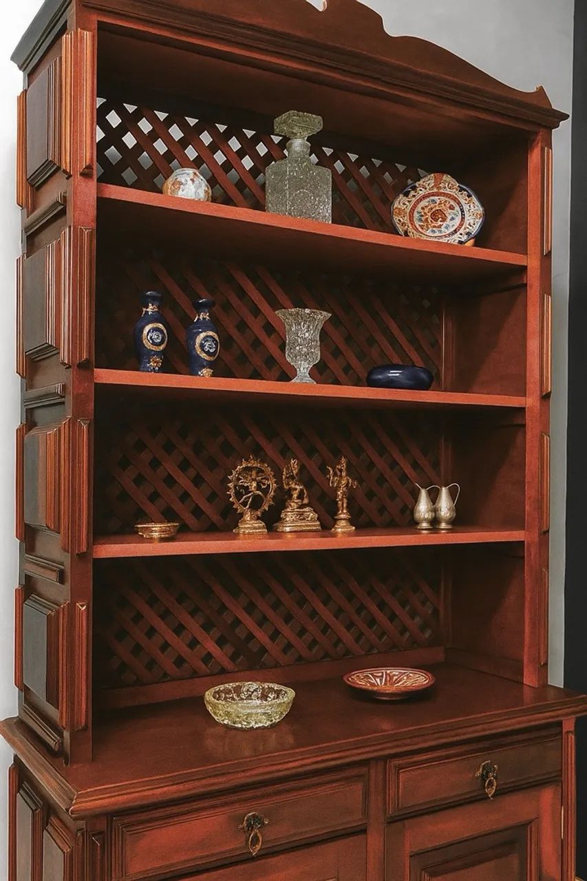 Estante em Madeira Imbuia Maciça - Relíquia Rústica e Clássica - Foto 2